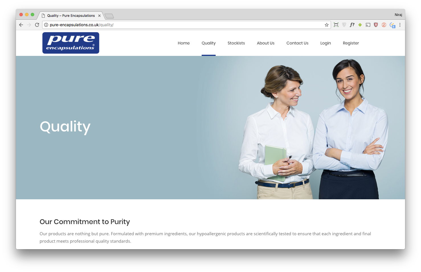 Pure encapsulations website nueta ventures